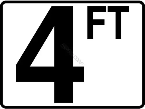 Limited Time 4 X 6" Plastic Stickon 4Ft | P410040