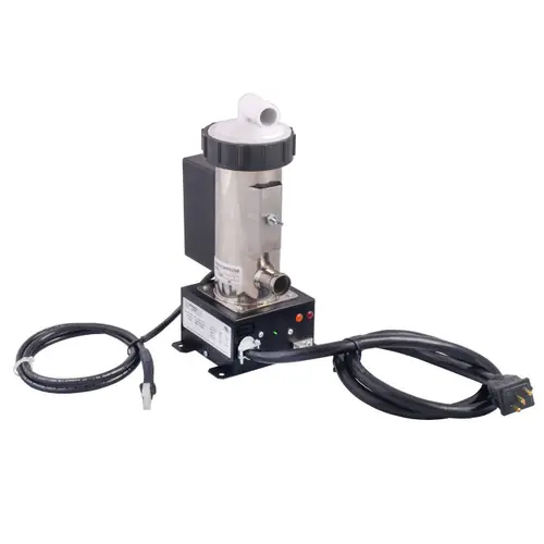 While Supplies Last Generic Heater Assembly, Gatsby Spa, Low Flow, 5.5kW Titanium Replaceable Element, 230V, 3" x 7-1/2"Long, 1" Barb In/Out, High Limit, High Limit Trip Light, Pressure Switch & Cords | E2550-0300ET-G