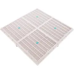 AquaStar Pool Products Drain Grate, 4-12" Sq, w/ 24" Sq Frame, Anit Entrap, White | 24101 Instant Buy