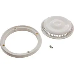 Afras Industries Main Drain Grate,Afras,Anti Vortex,7-3/4"dia,Wht,w/Ring&Scrw | 10064W Crafted