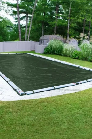 Swimline CO122545LS Supreme Guard In Ground Solid Winter Cover Kit, 20 Ft. x 40 Ft., Green, Rectangle, 4 Ft. x 14 Ft., Left Step, with 5 Ft. Overlap Super Sale