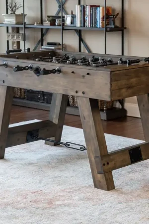 Direct From Factory Aspen Nights Distressed Wood Foosball Table