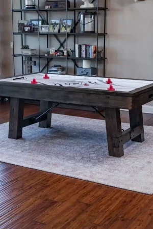 Fan Favorite Aspen Nights Distressed Wood Air Hockey Table