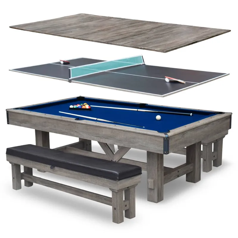 Popular Logan 7-ft 3 in 1 Pool Table w/ Benches