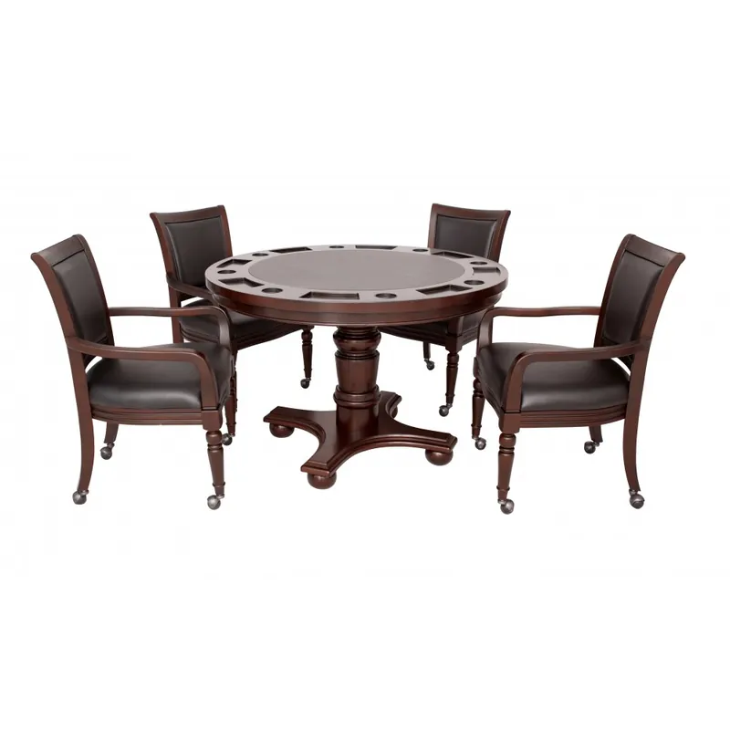 Bridgeport 2-in-1 Poker Game Table Set with Four Chairs Exclusive Offer
