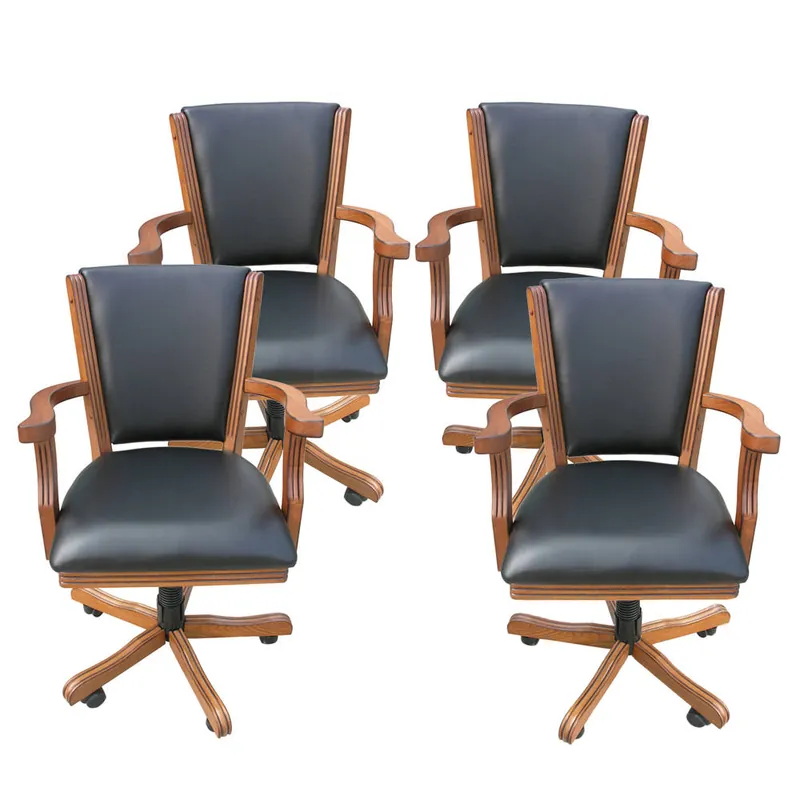 Limited Time Hathaway Oak Game Table Arm Chairs (Set of 4)