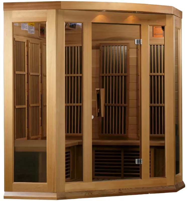 Holiday Sale Maxxus 3-Person Low EMF FAR Infrared Corner Sauna