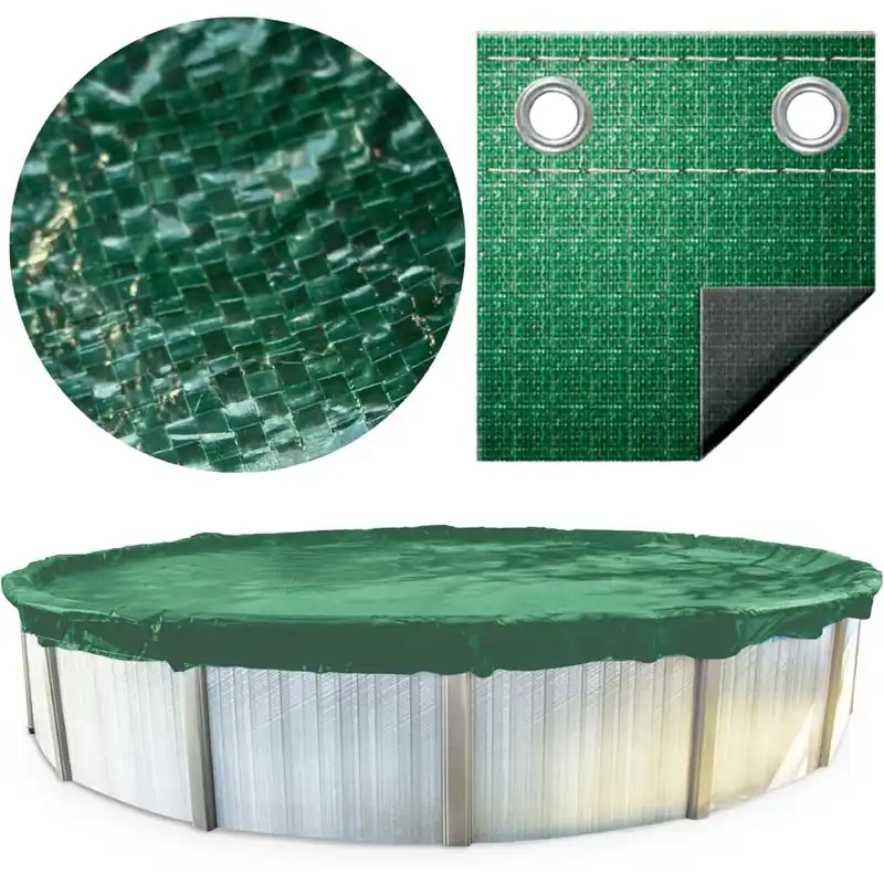 Swimline PCO121931 Supreme Guard Above Ground Solid Winter Cover Kit, 16 Ft. x 28 Ft., Green, Oval, with 3 Ft. Overlap Flash Sale
