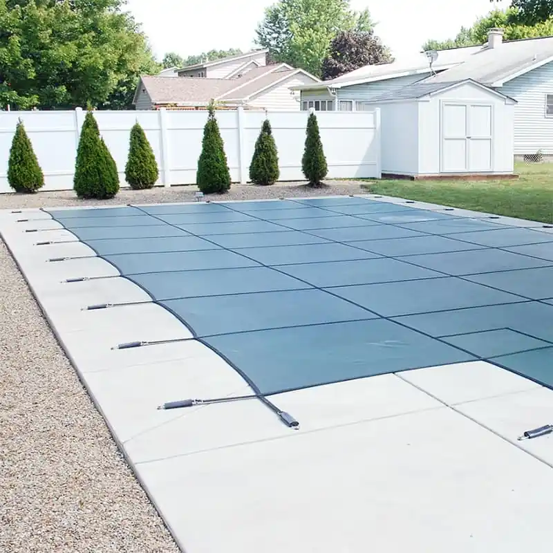 Deal 16’6″ x 32’6″ GLI Secur-A-Pool Mesh GRECIAN Safety Cover with Center End Step