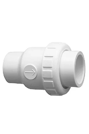 Secure Checkout Praher 150-CV-025 Check Valve Single Union, 1-1/2 In. PVC, 1/4 Lbs. Load