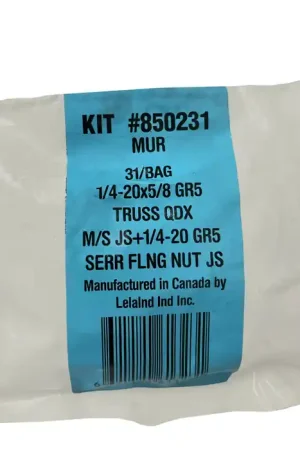 31/BAG 1/4-20×5/8 GR5 TRUSS QDX M/S S+1/4-20 GR5 SERR FLNG NUT JS Trusted Brand