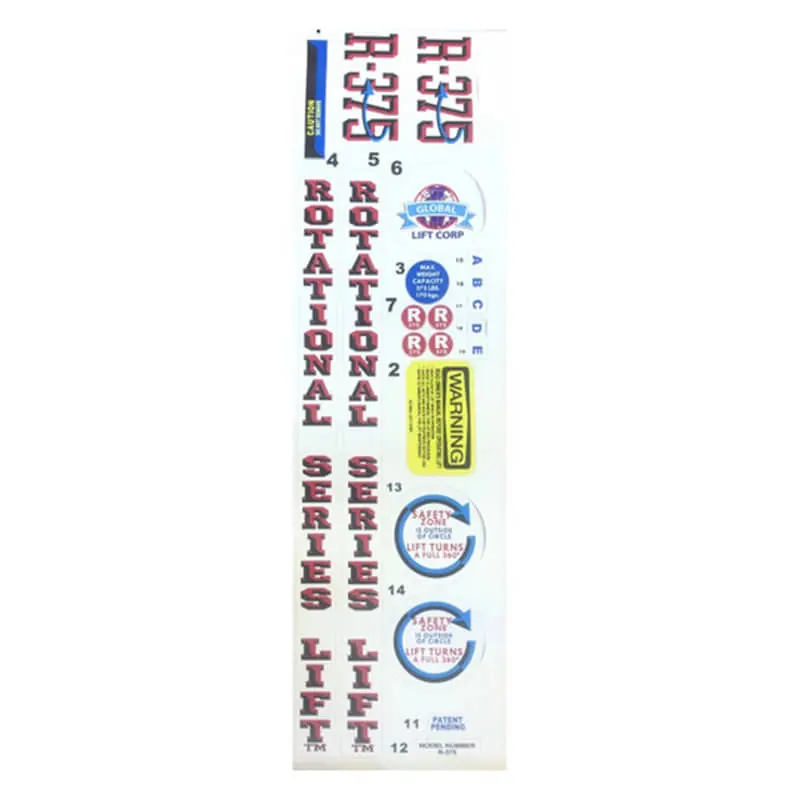 Global RGLCDK R Series Decal Kit R-375 Budget