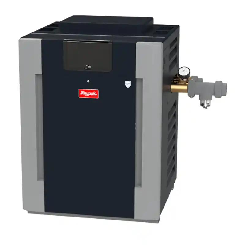 Budget Raypak 017384 Digital Propane Gas Pool Heater, 266K BTU, 2″ Bronze Headers, Copper Heat Exchanger