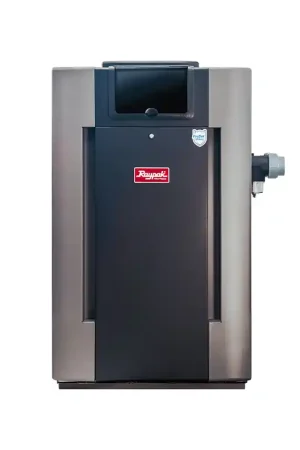 Next Day Delivery Raypak 009221 Digital Natural Gas Heater, 266K BTU, Electronic Ignition, Polymer Headers, Copper Exchanger