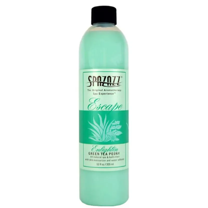 Place Order Spazazz SPZ126 Escape Crystal & Elixir, 12 Oz, Green Tea Peony – Enlighten, Water-Based Elixir