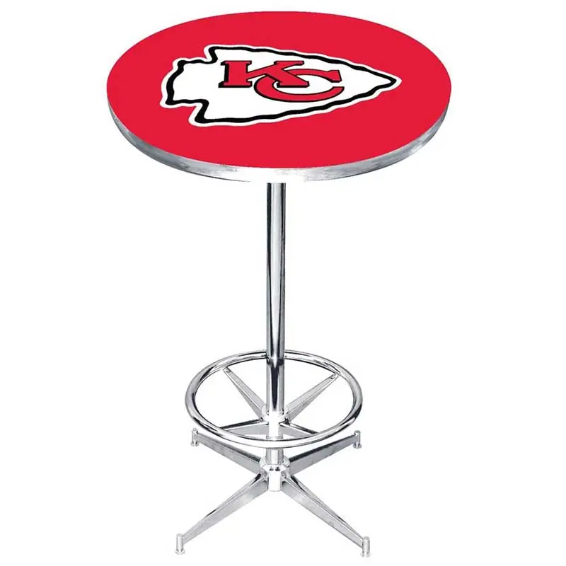 Imperial Kansas City Chiefs Chrome Pub Table Discount