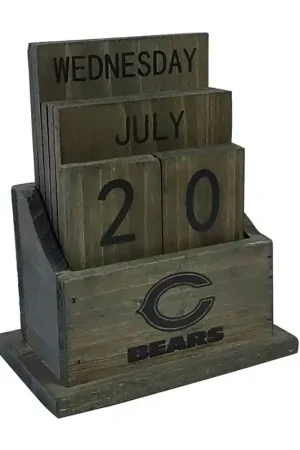Imperial Chicago Bears Rustic Wood Desk Calendar Markdown
