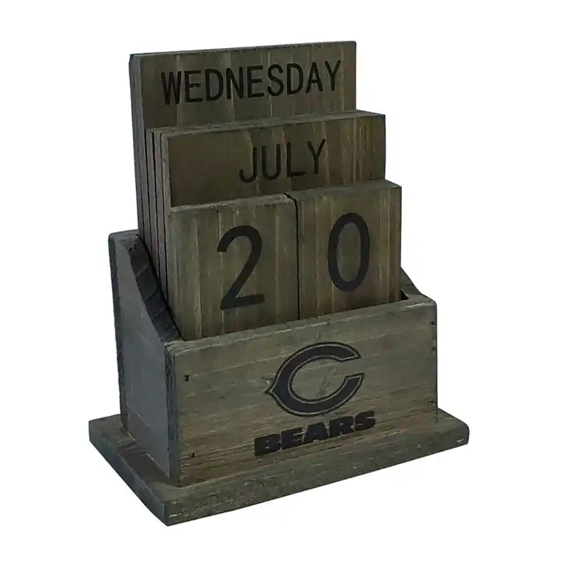 Imperial Chicago Bears Rustic Wood Desk Calendar Markdown