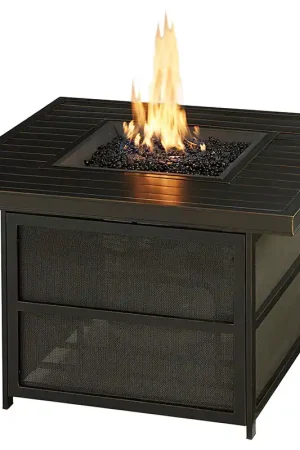 Affordable Traditions 38″ Square Slat Top Fire Pit