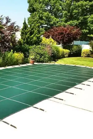 Secure Checkout Loop-Loc 30 x 60 Super Dense Green Mesh Safety Cover