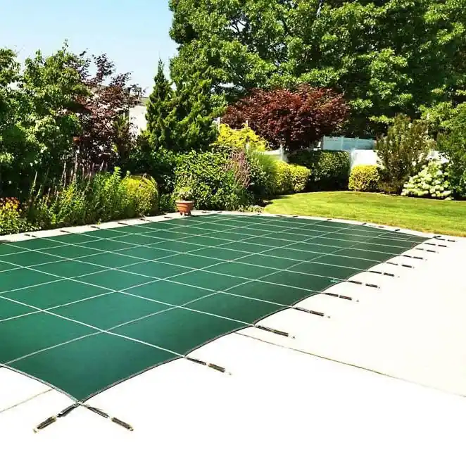 Secure Checkout Loop-Loc 30 x 60 Super Dense Green Mesh Safety Cover