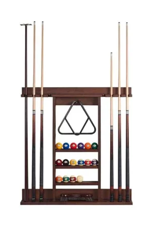 HB Home Mahogany Cue Rack Express Delivery