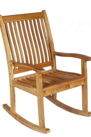 One Day Deal Royal Teak Collection High Back Rocking Chair