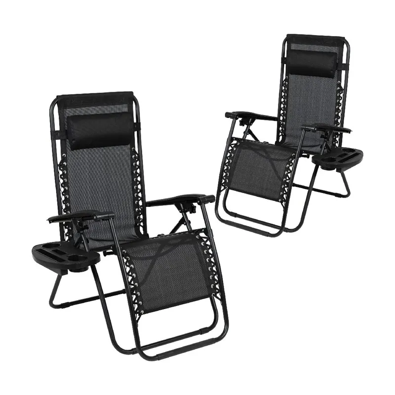 Sale OSC Designs OZGK2PK Zero-Gravity Reclining Lounge Chair Set, 2-Piece, Black