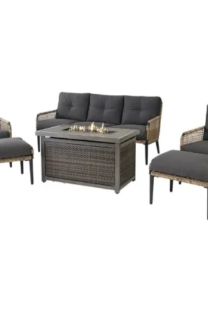 Crafted Mod Furniture Pasadena 6pc Fire Pit Set