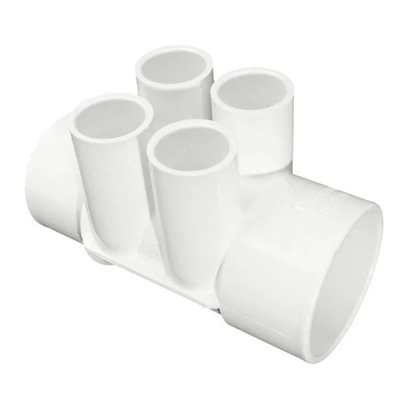 Waterway 672-4200B Four 3/4IN Slip Ports Manifold With 2IN Slip X 2IN Spigot Fast Shipping