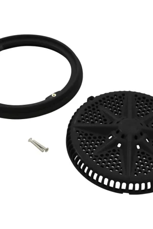 Main Drain Grate,PentairStarGuard,8",112gpm,Black,Short Ring Big Sale