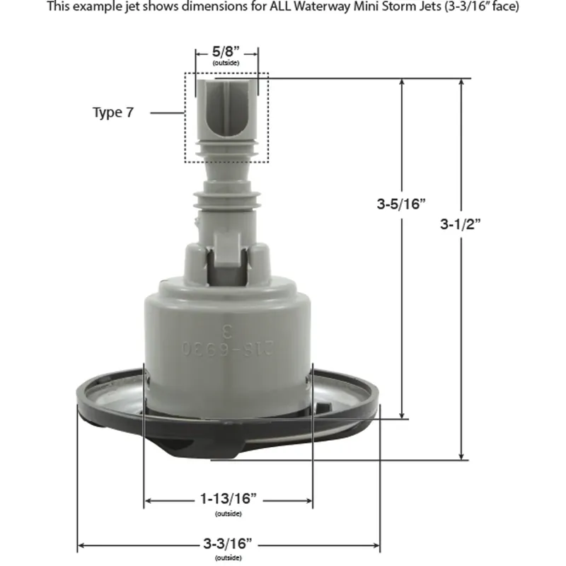 Weekend Sale Jet Intl, WW Mini Storm,Swirl,3-5/16"fd,Rfd,DkGry/LtGry,Thd