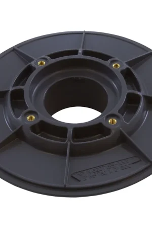 Wall Fitting, 6" dia, 2-3/8"hs, 2"mpt-1-1/2"s, Dk Gray Place Order
