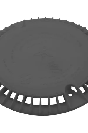 Budget Main Drain Grate, Retro 8" Rnd, Low Profile, w/Screws,Dk Gry