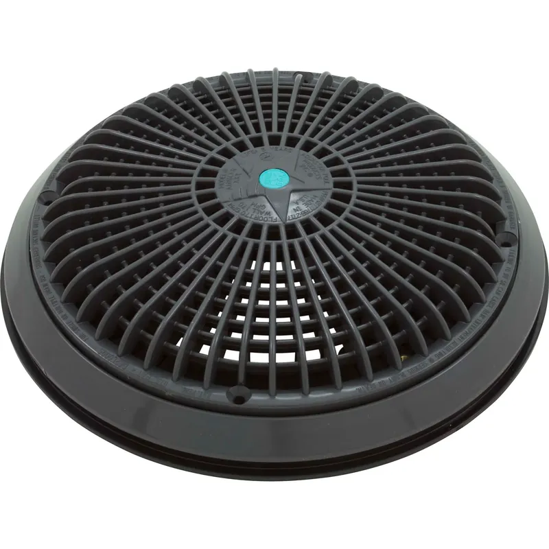 Trending Main Drain Grate, Retro 10" Round, Universal, Dark Gray
