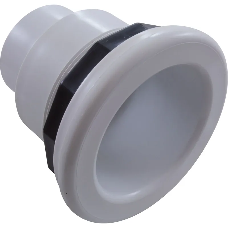 Get Yours Wall Fitting, BWG/HAI Whirlpool, 3-5/16"hs, w/Nut, White