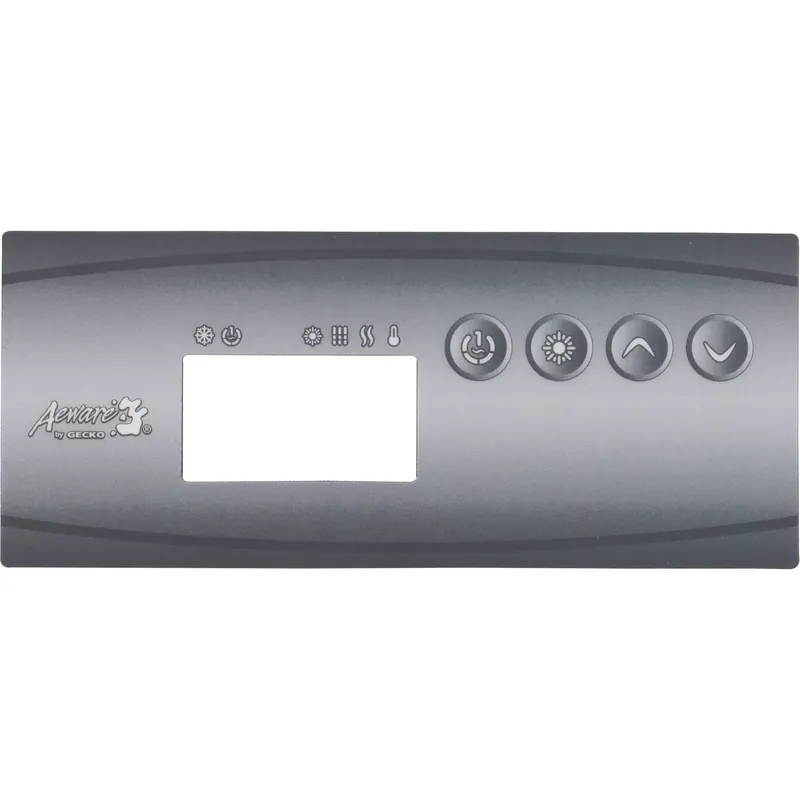 Overlay, Gecko in.k19, 4 Button, P1, Lt, Temp Up, Temp Down Buy Online