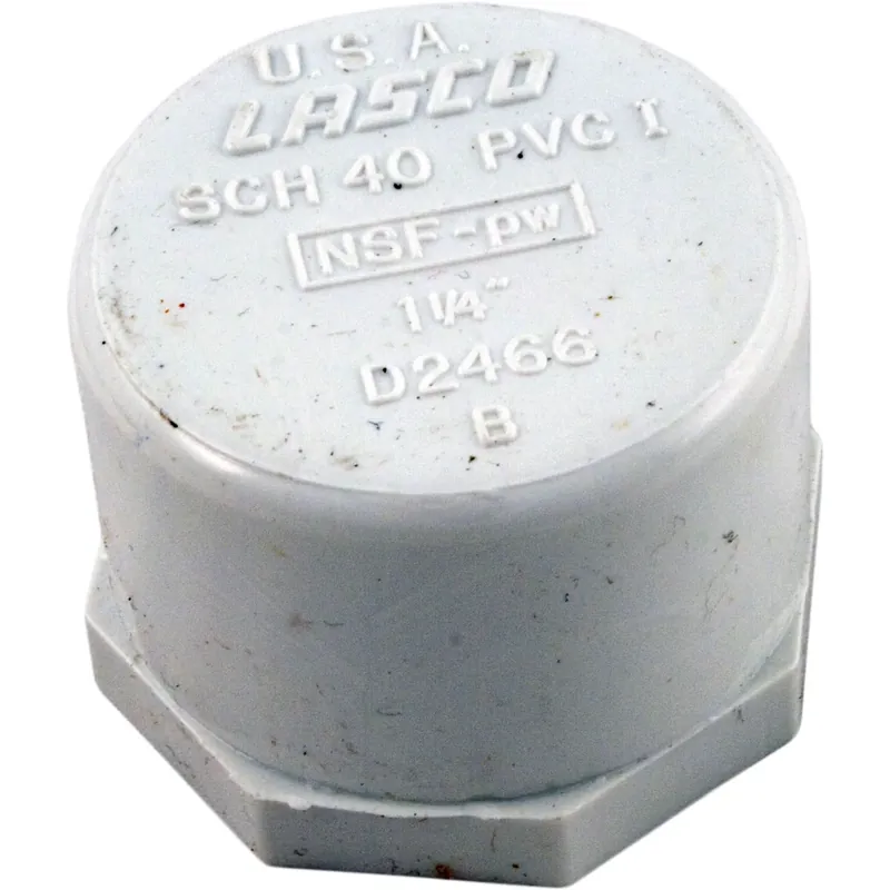 Price Drop Cap, Lasco, 1-1/4" Female Pipe Thread