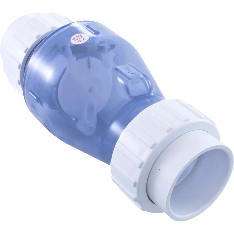 Check Valve, Magic Plastics Smart Check, 2"Union, 2lb. Clear Final Sale