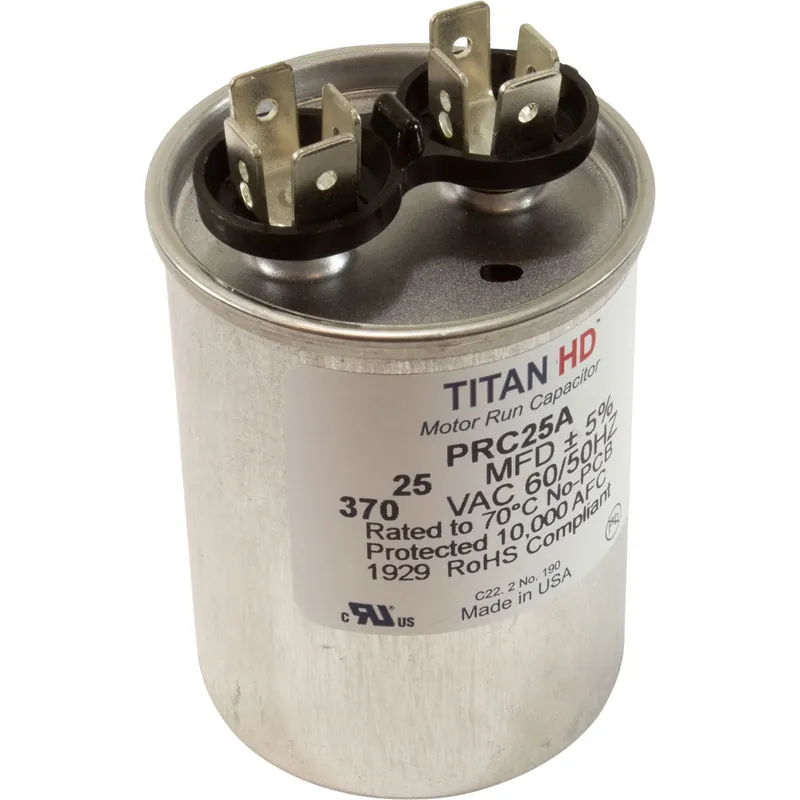Grab Now Run Capacitor, 25 MFD, 370v, 1-3/4" x 2-3/8"