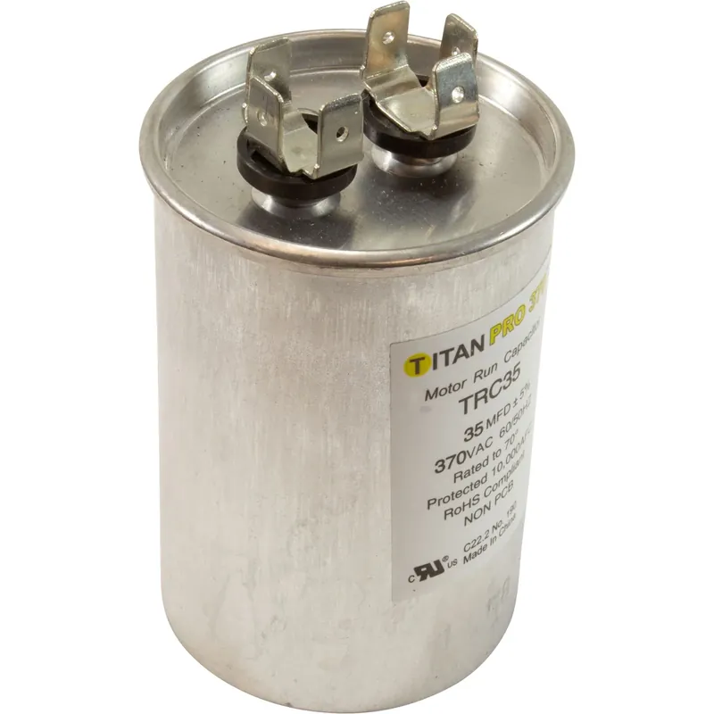Fast Shipping Run Capacitor, 35 MFD, 370v, 2" x 3"