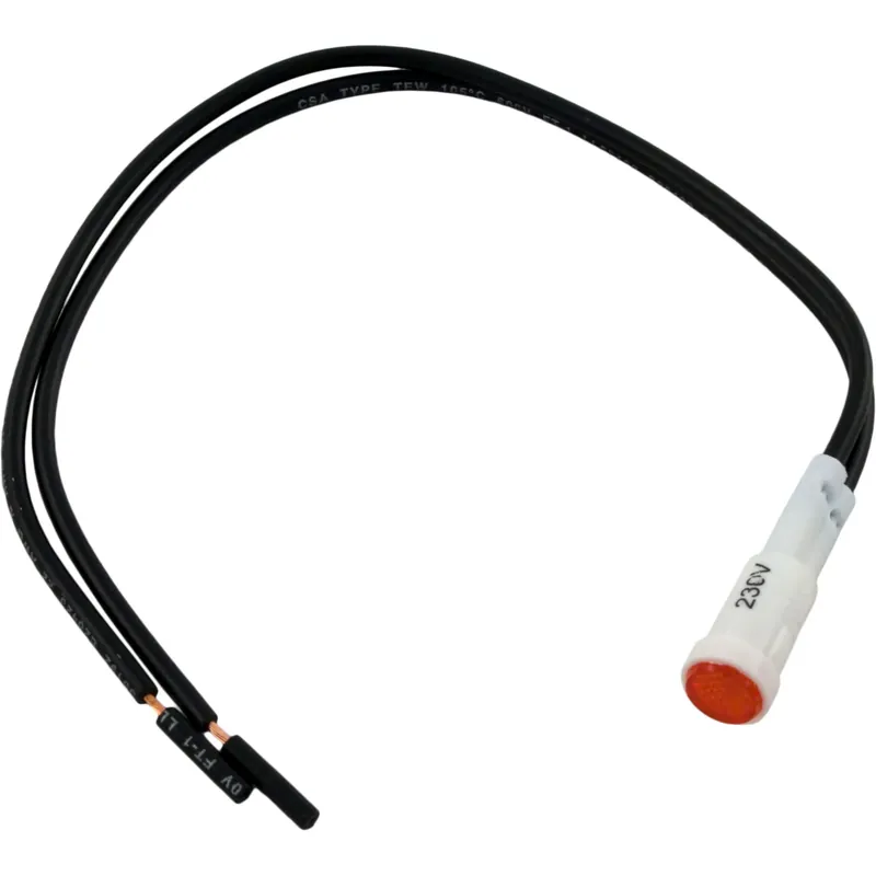 Deal Indicator Light, 230v, 1/4 Hole Size, Push Thru, Red