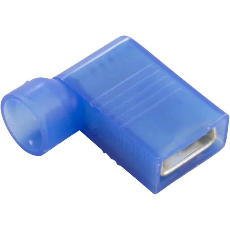 Disconnect, 90deg Female,25 Pack, 16-14AWG, .250 Tab, Blue Trending