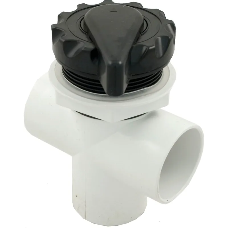 Same Day Shipping Diverter Valve, WW, 2", 2 Port, Top Mount, Scalloped, Black