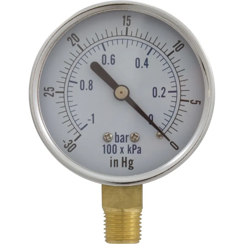 In Demand Vacuum Gauge, 1/4" Bottom Connection NPT 0-30HG 2-1/2" Face