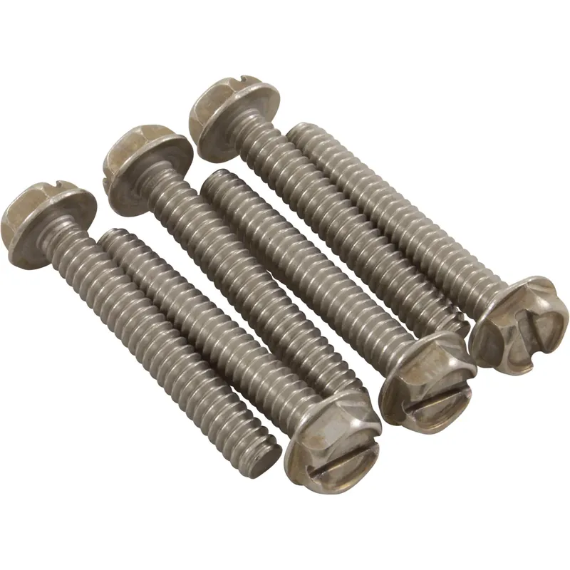 Price Cut Bolt, Carvin, 10-24 x 1-1/4", S.S., Hex, Seal Plate, Qty 6