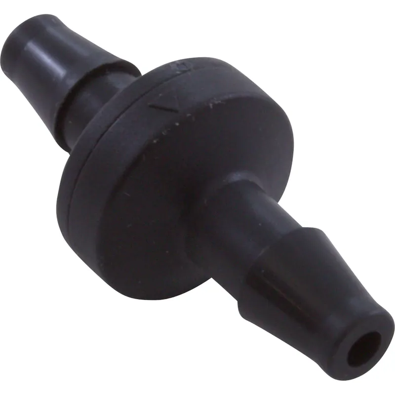 Check Valve, Ozone, AquaSunOzone, 1/4" Barb Kynar, Black Popular