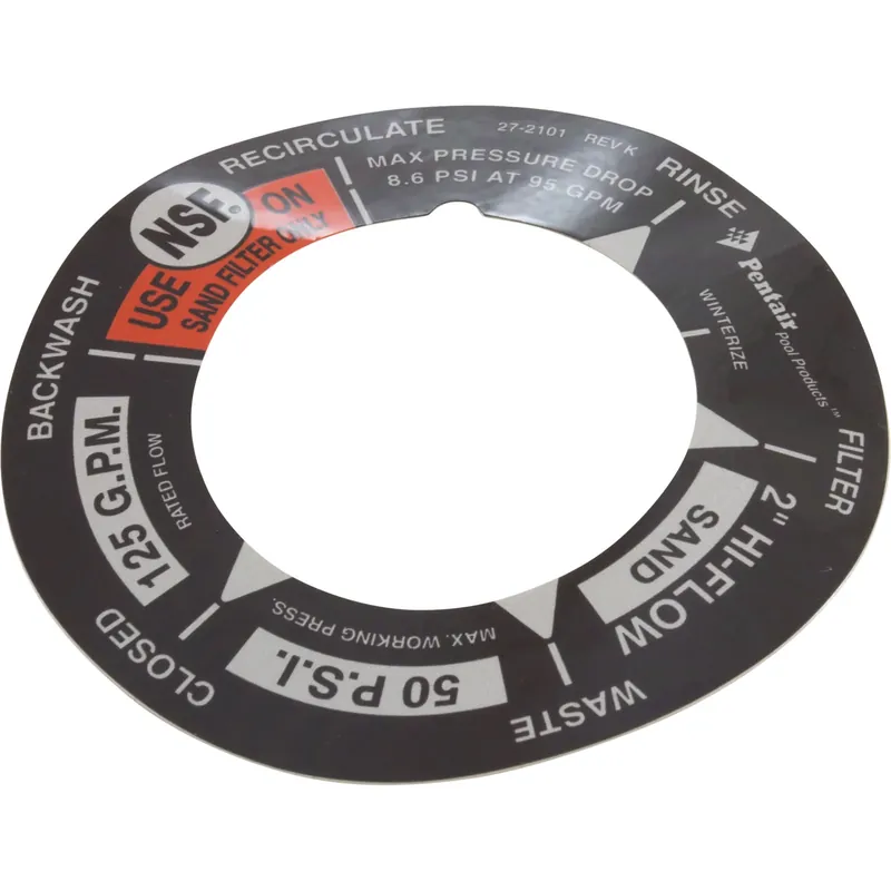 Label, Pentair PacFab 2" High Flow Valve, Sand Shop Now
