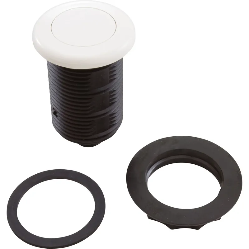 Air Button, TDI 3428, Low Prof,1-1/4"hs,1-5/8"fd, White Hassle-Free Returns