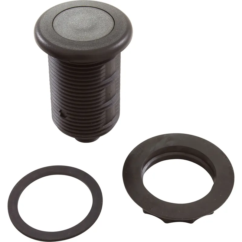 Today Only Air Button, TDI 3428, Low Prof,1-1/4"hs,1-5/8"fd, Black